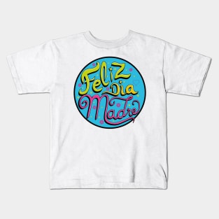 lettering dia de la madre Kids T-Shirt